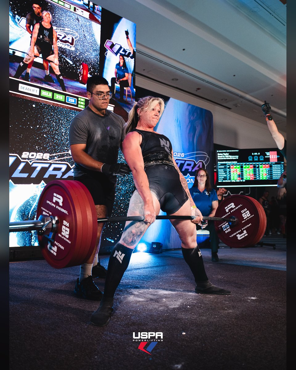Betsy competing in powerlifting